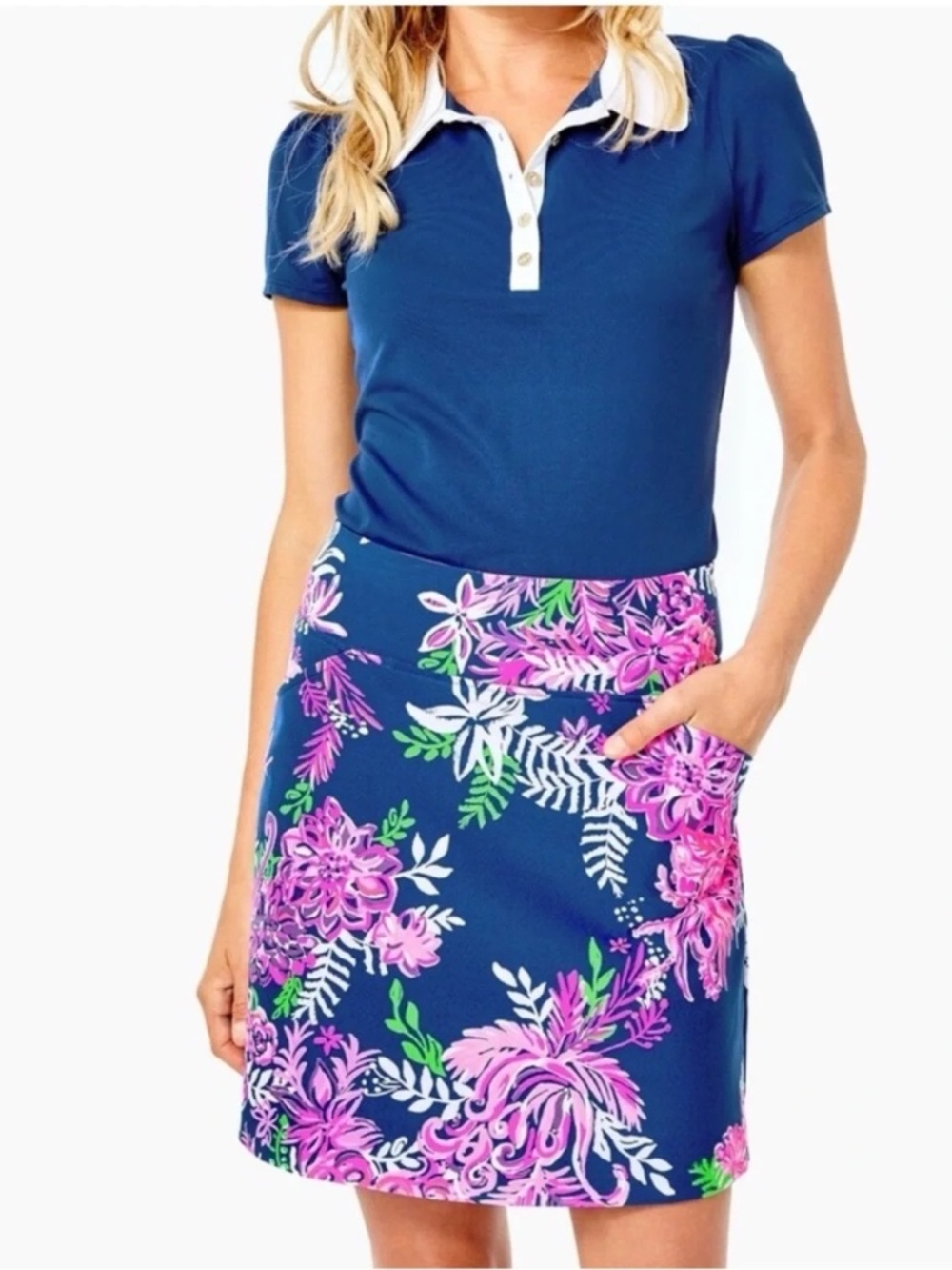 Lilly Pulitzer Luxletic Monica Skort Skirt "Ruffle Your Feathers" (NWT)